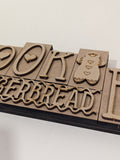 Gingerbread Cookie 3D word block