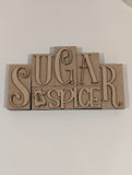 Sugar & Spice 3D word block