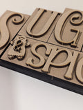 Sugar & Spice 3D word block