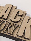 Black History 3D word block