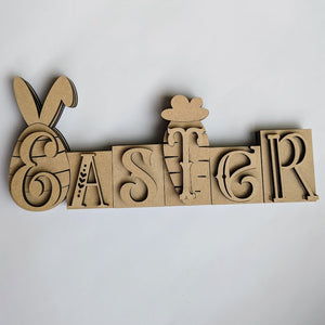 Easter 3D word block