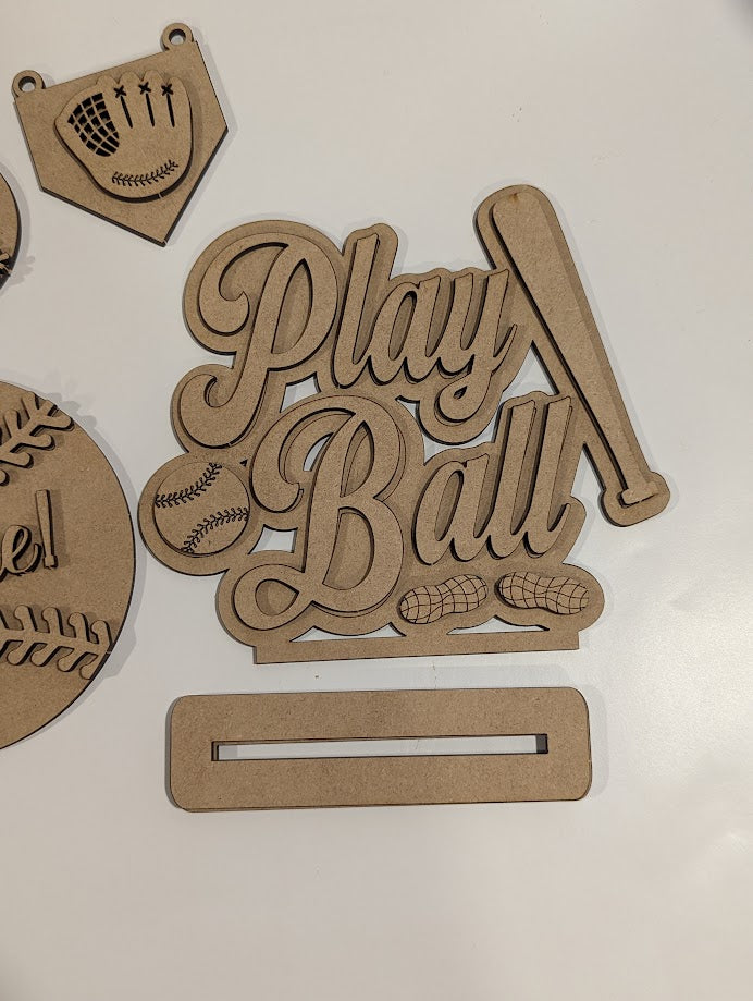 Play Ball tiered tray set - DIY read description