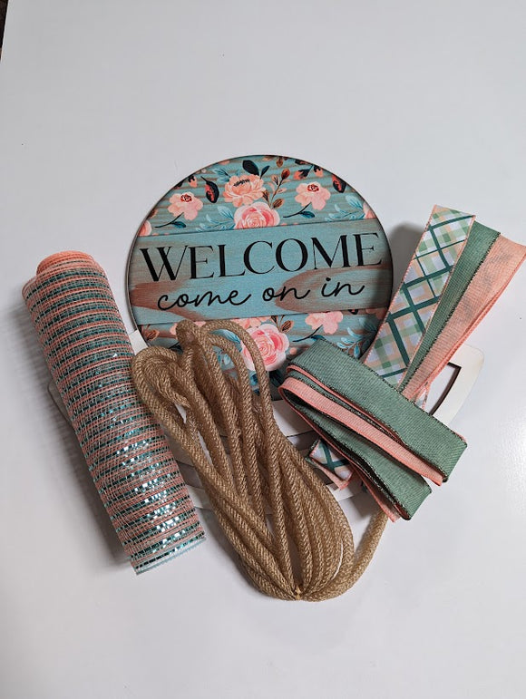 Welcome come on in wreath rail kit