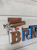 Brrr winter 3D word block
