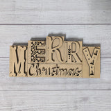 Merry Christmas 3D word block