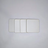 4" Square Coasters - White MDF