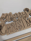 Merry Christmas 3D Word Art