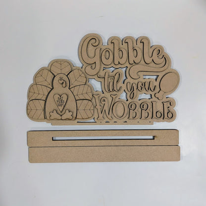 Gobble til you Wobble 3D Word Art