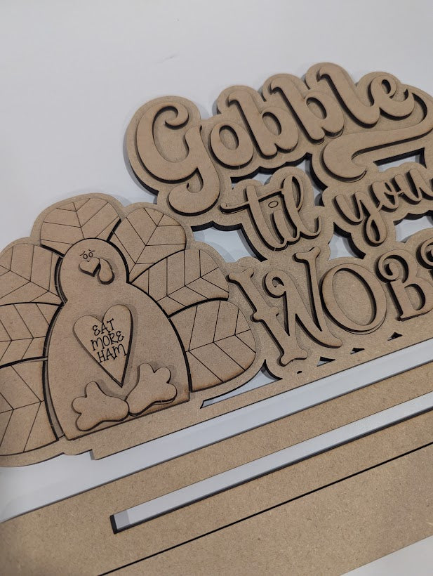 Gobble til you Wobble 3D Word Art