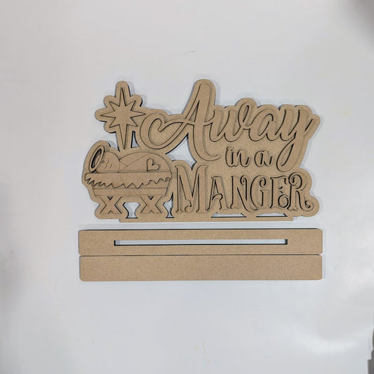 Away in a Manger 3D Word Art