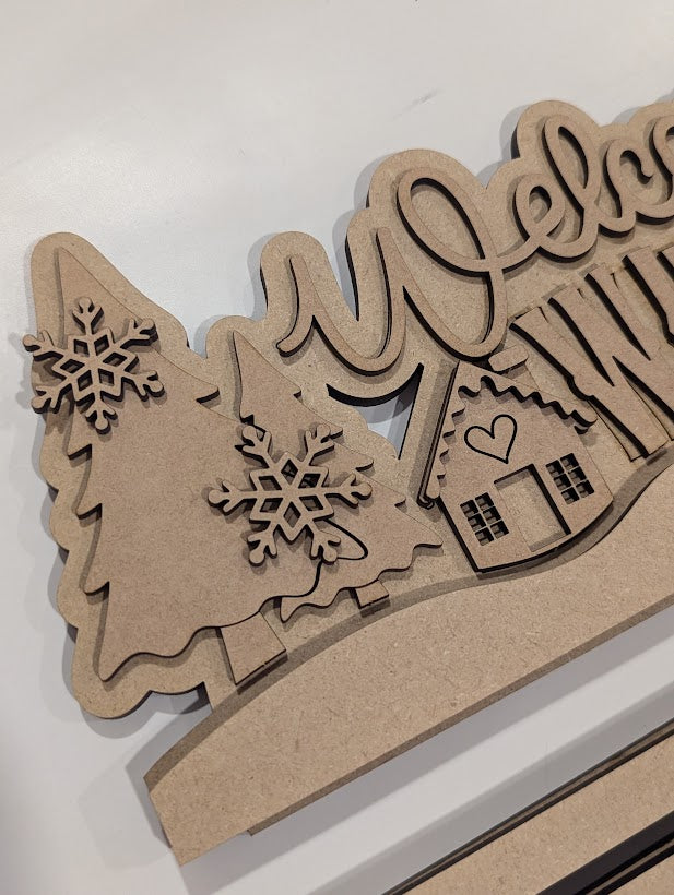 Welcome Winter 3D Word Art