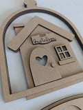 Home sweet home votive holder 3D sign