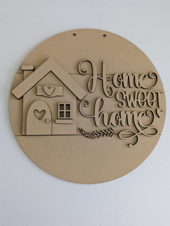 Home sweet home 3D sign