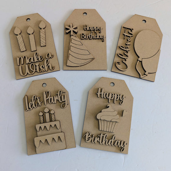 Birthday 3D tag bundle