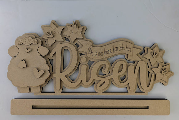He is Risen 3D word art