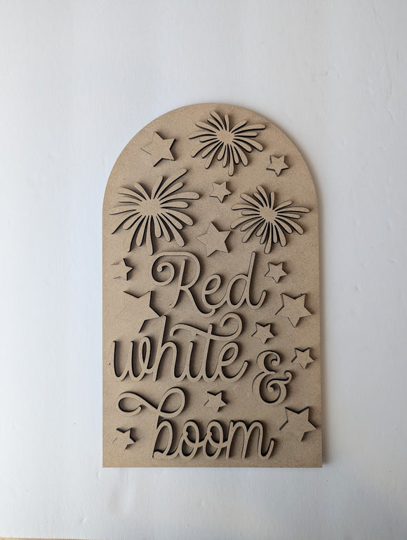 Red white boom Interchangeable Add-On Set - boho frame