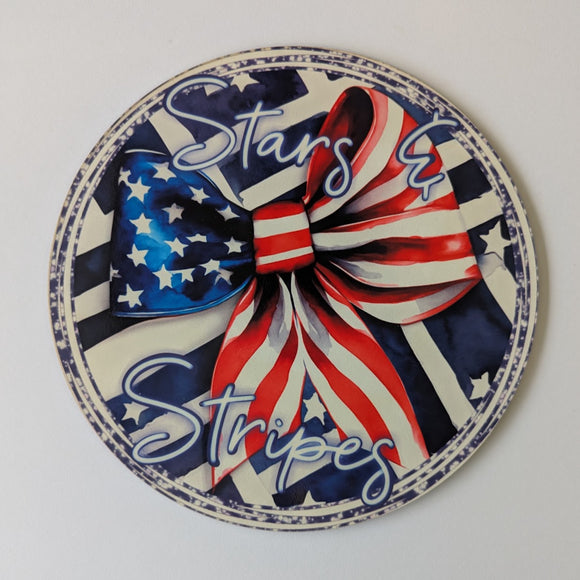 Stars and Stripes Patriotic wreath sign