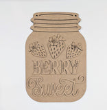 Berry Sweet Mason Jar 3D sign