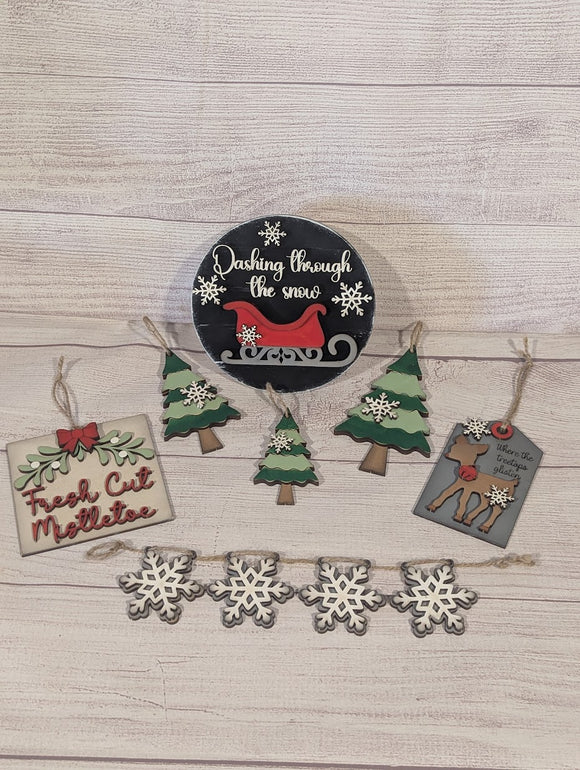 Mistletoe Mini Tree set
