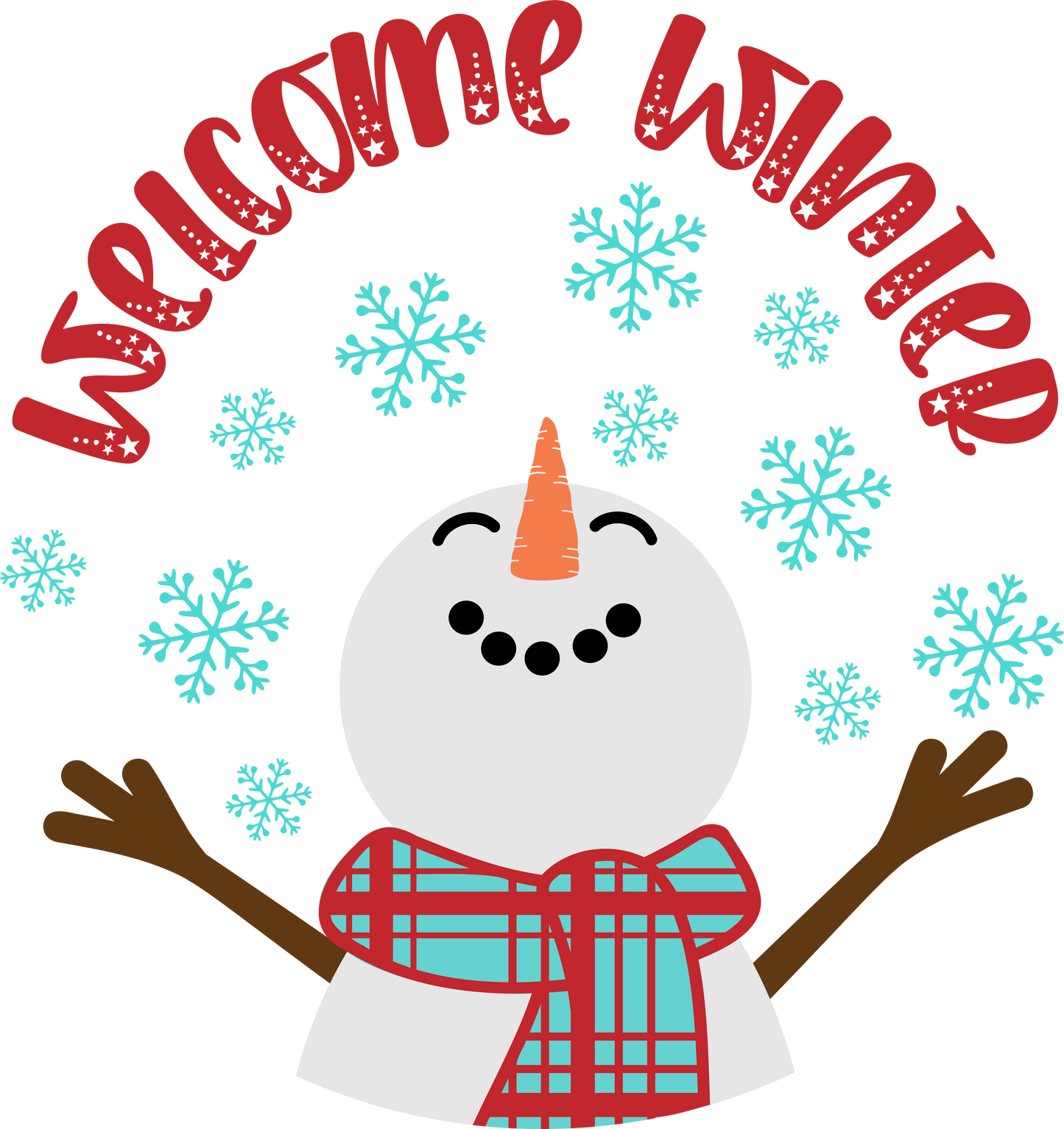 Welcome Winter Wreath rail