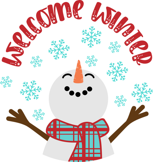 Welcome Winter Wreath rail