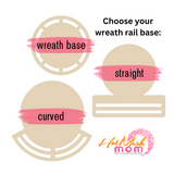 Pink pumpkin floral Wreath rail