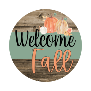Welcome Fall wreath sign