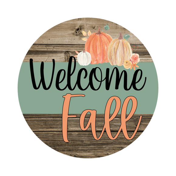 Welcome Fall wreath sign