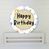 Happy Birthday dino Wreath rail