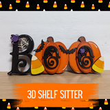 BOO 3D Halloween shelf sitter