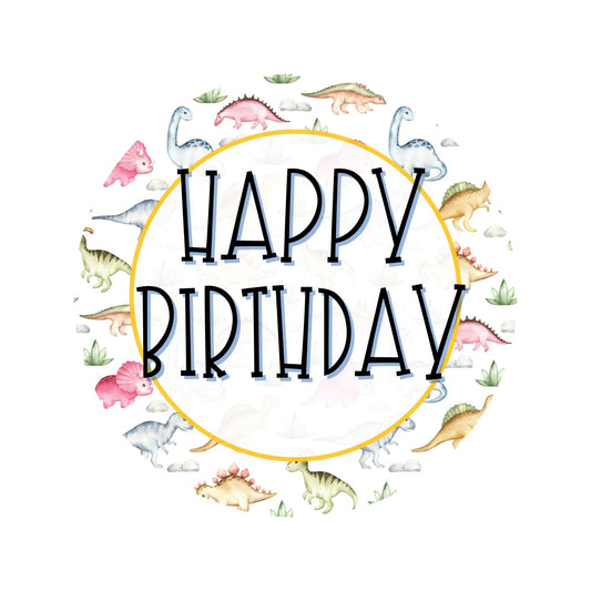 Happy Birthday wreath sign