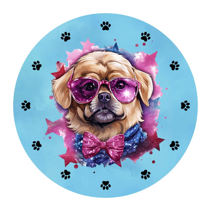 Dog wreath sign - Pink or blue