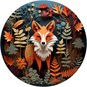 Fall fox wreath sign