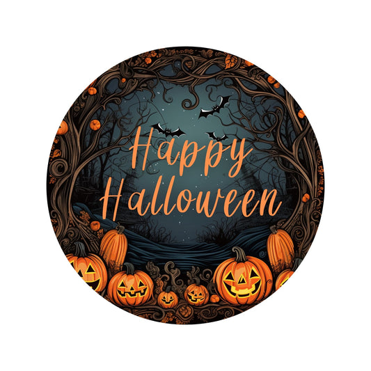 Happy Halloween wreath sign