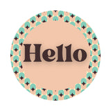 Retro Hello Wreath rail