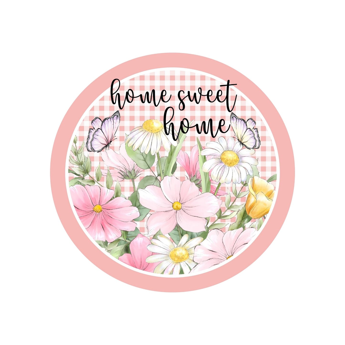 Home sweet home wreath sign