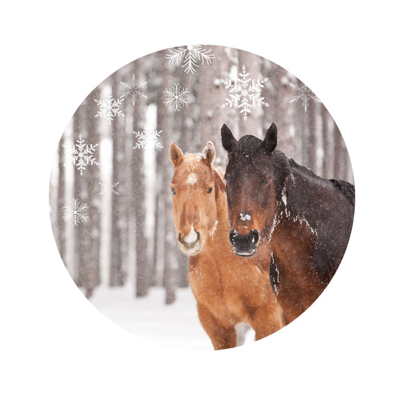 Winter Horse Wreath rail