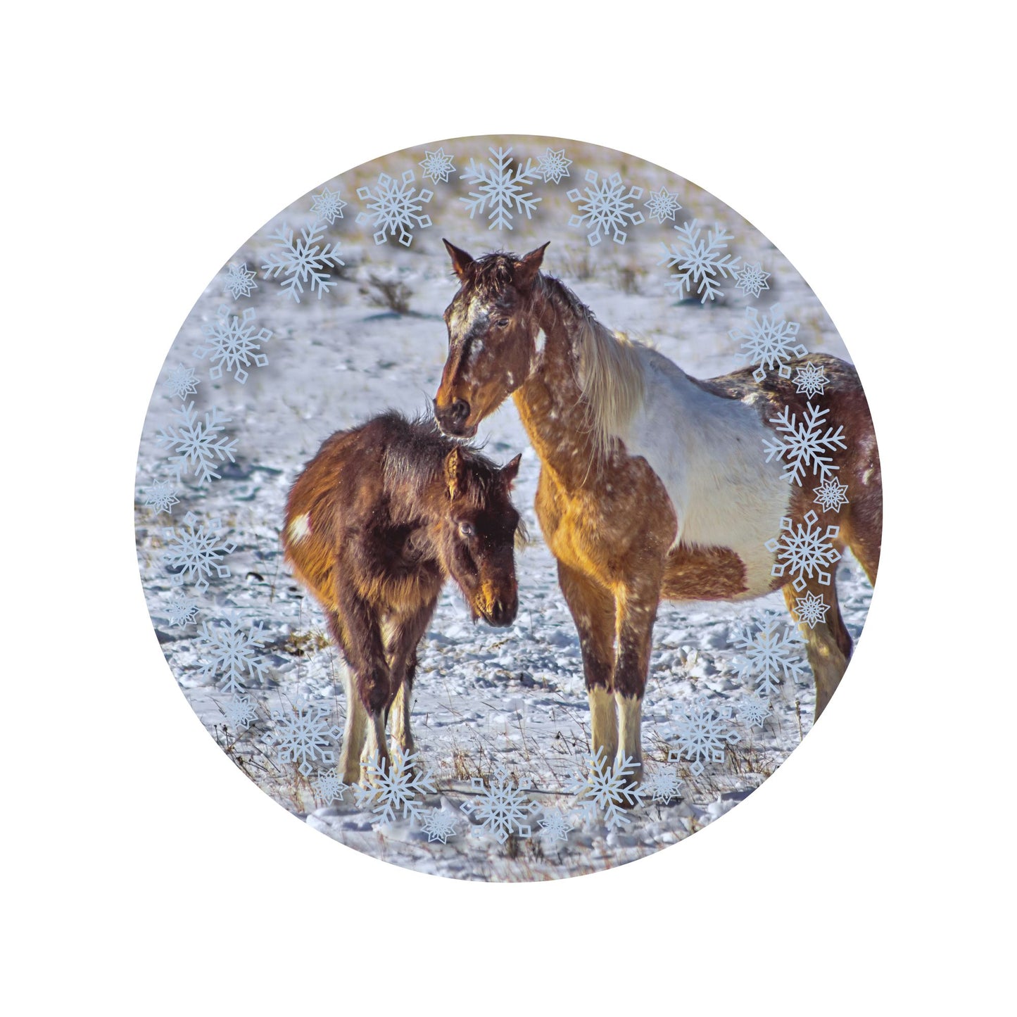 Winter Horse wreath sign