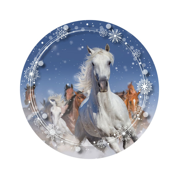 Winter Horse wreath sign