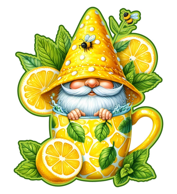 Lemon Gnome wreath sign