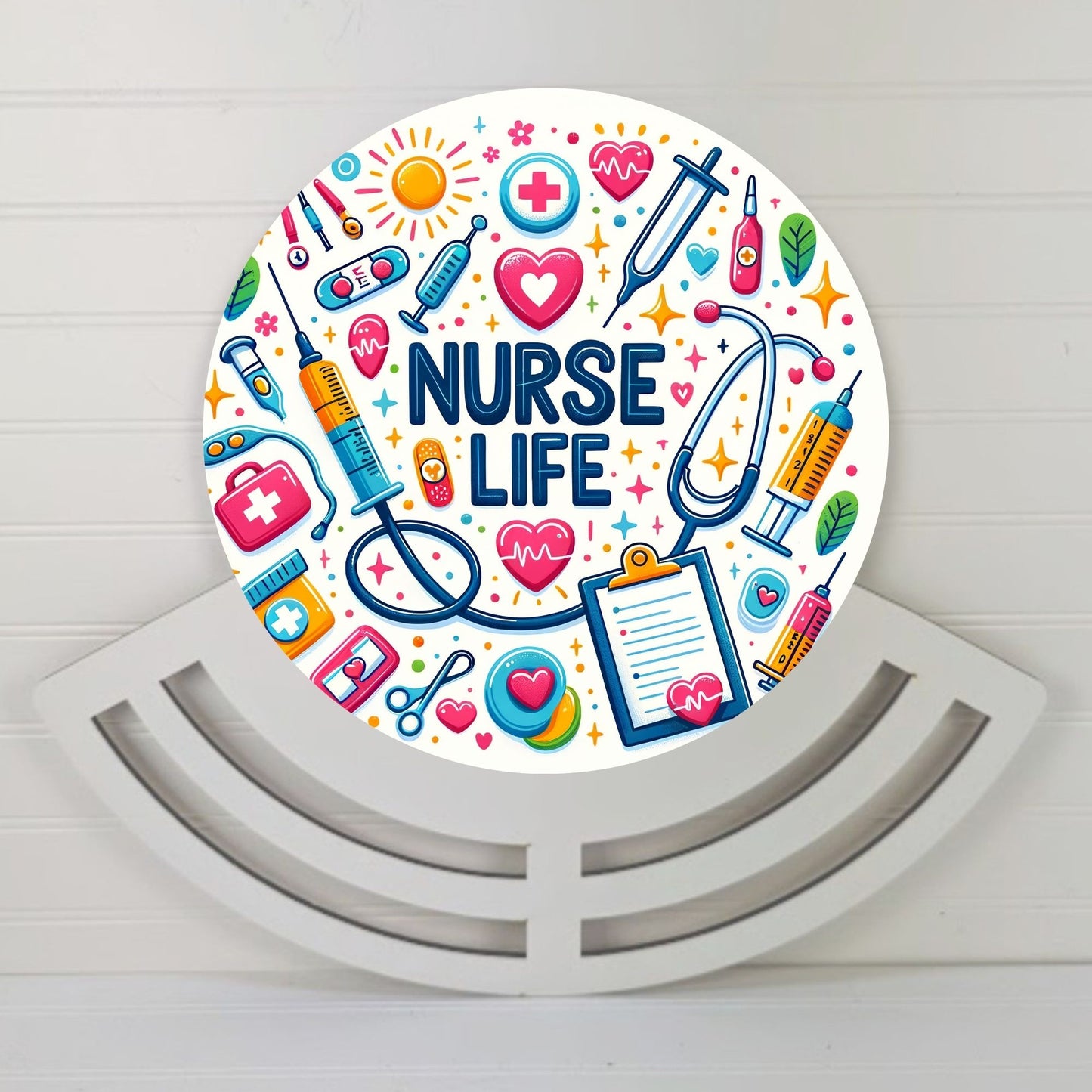 Nurse Life Wreath rail