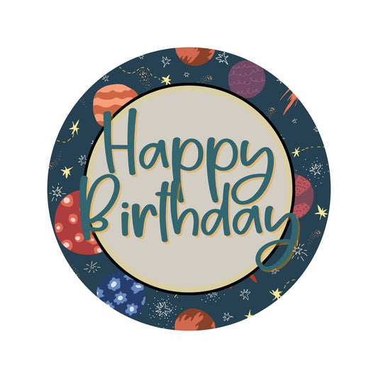 Happy Birthday wreath sign