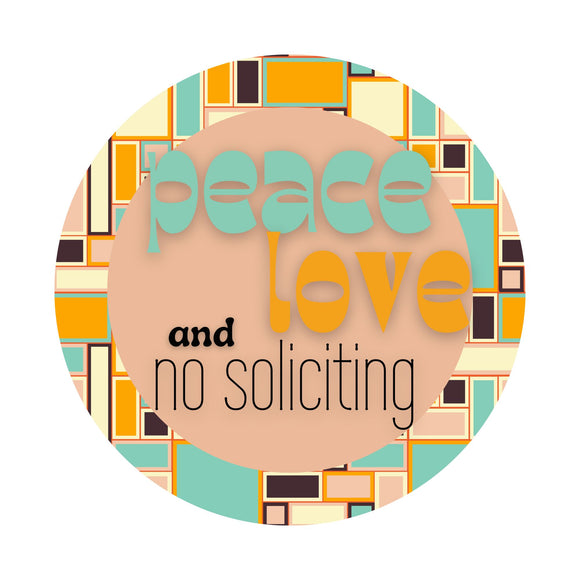 Retro peace love Wreath rail