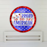 Proud to be an American Wreath rail