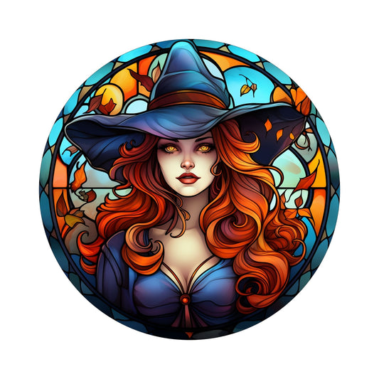 Redhead Witch wreath sign