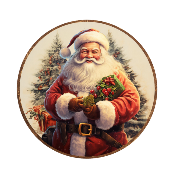 Santa Claus wreath sign