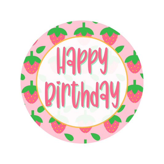 Happy Birthday wreath sign