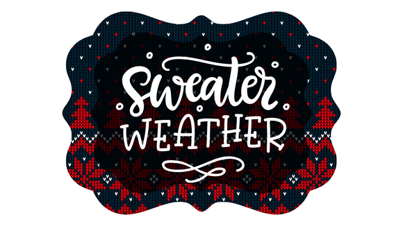 Sweater Weather benelux wreath sign