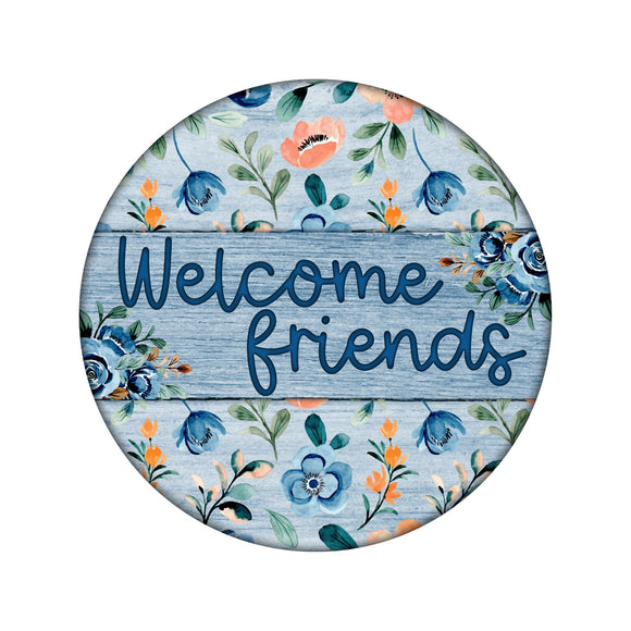 Welcome Friends wreath sign