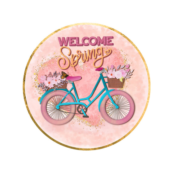 Welcome Spring wreath sign